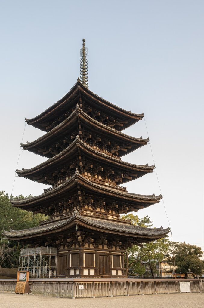 pagoda, five-storied pagoda, kohfukuji temple, nara, japan, buddhism, national treasure, wooden structure, pagoda, pagoda, pagoda, pagoda, pagoda, japan, japan, japan